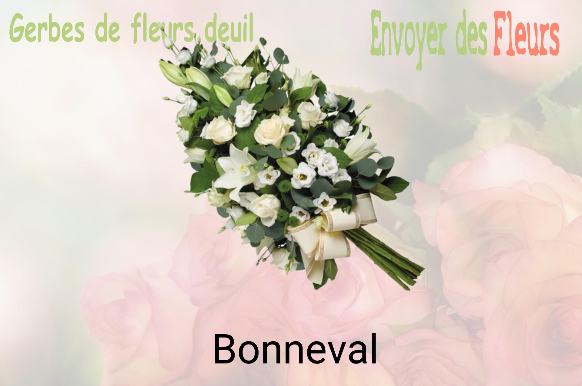 Gerbe de fleurs de deuil livrée à Bonneval